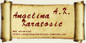 Angelina Karatošić vizit kartica